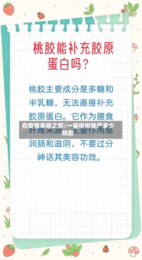 在疫情来临之前/一亩桃树能产多少桃胶-第2张图片