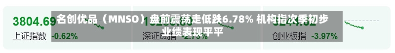 名创优品(MNSO)盘前震荡走低跌6.78% 机构指次季初步业绩表现平平-第3张图片