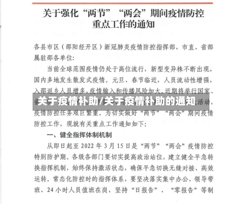 关于疫情补助/关于疫情补助的通知-第2张图片